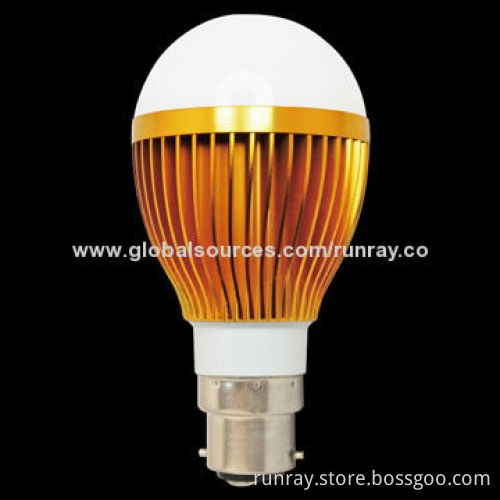 5W B22 LED Bulb Light, CE Mark, 85-265V AC, Aluminum Housing, Bridgelux/Epistar/Epileds ChipNew